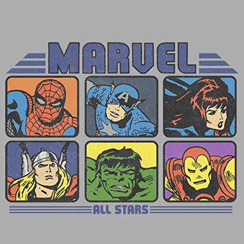 Marvel Comics Retro Classic All Stars Boy's Heather Crew Tee2