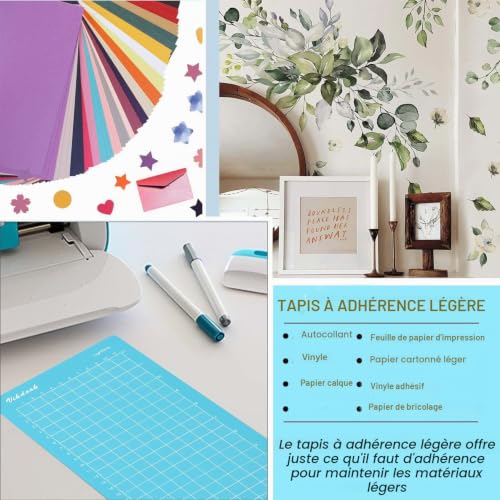 VIKDOOK Tapis de découpe compatible avec Cricut Joy 11,4 x 30,5 cm, 11,4 x 16,5 cm, adhésif de rechange, léger, standard, forte adhérence pour accessoires de machine Joy – vue 4