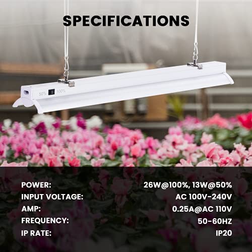 Ipower 2 Feet Led Grow Light Stand Natural White Full Spectrum For Indoor Plant Starting Seeds And Propagating Cuttings, Height Adjustable #TOP3