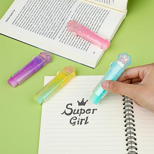 cobee Pen Erasers, 4 Pcs Cute Cat Paw Erasers - Image 3
