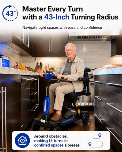 Image of Lightweight Folding Mobility Scooter for Adults & Seniors