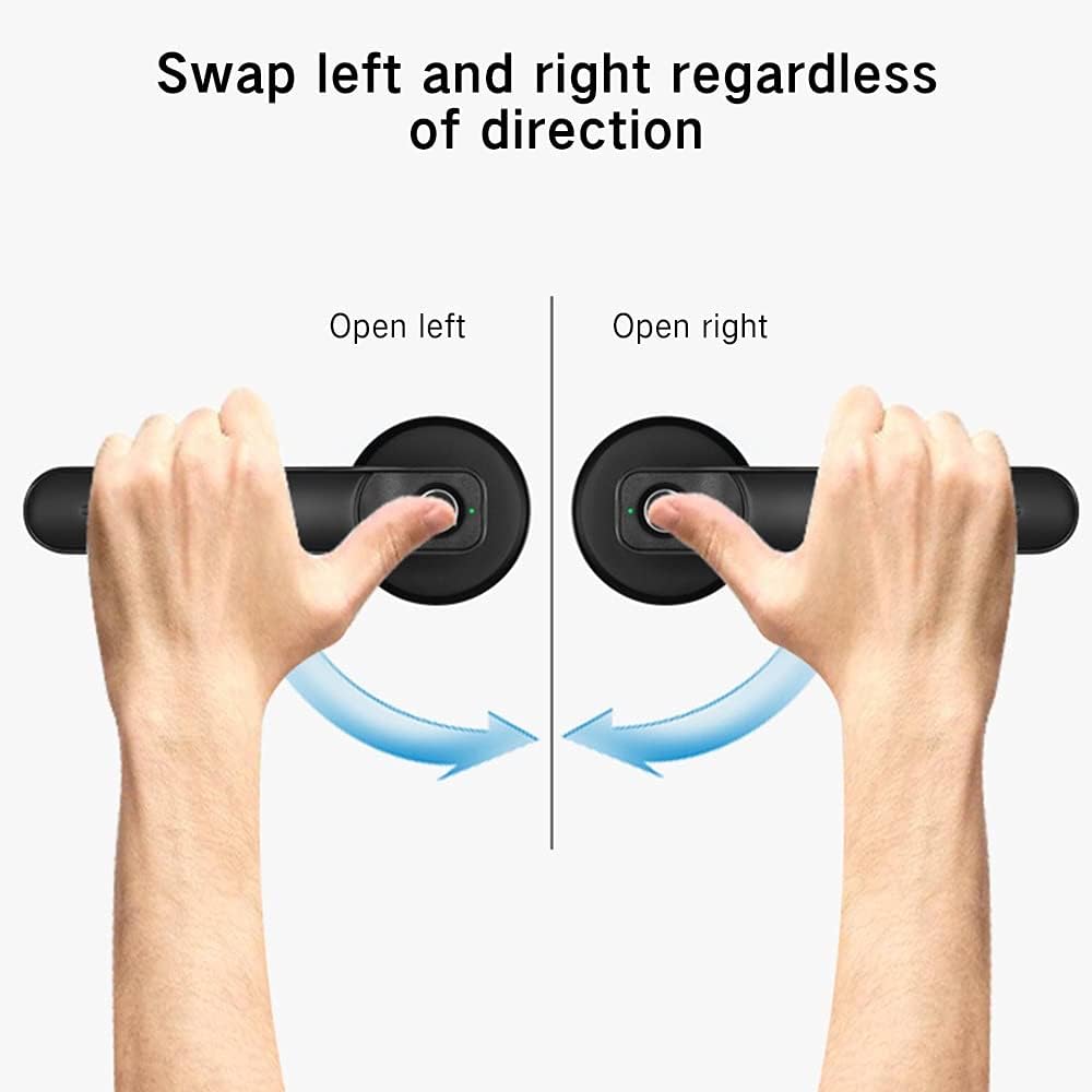 Fingerprint Door Lock Electronic Bedroom Sensitive Smart Biometric Door Lock Anti-Theft Door Handle Smart Lock for Home Office