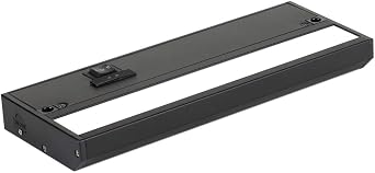 LED Under Cabinet Lighting Hardwired - 3CCT 9 Inch Black Finish - Undercabinet Lights for Kitchen - Linkable Undercounter Dimmable Plug in Light or Hard Wired - Under Counter Fixture Direct Wire