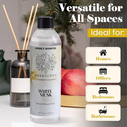 Fragancia de almizcle blanco en aceite para difusor de varillas elegante de hotel y dormitorio 7