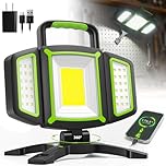 SideKing Rechargeable Work Light 3000LM - Fathers Day Gifts for Him, Magnetic LED Work Light with 4400mAh Battery, 5 Light Modes, Work Lights Portable Rechargeable for Car Repair, Garage, DIY