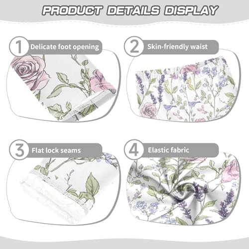 Girls' Athletic Leggings Ankle Length Yoga Dance Pants Kids Teen 4T Lavender3