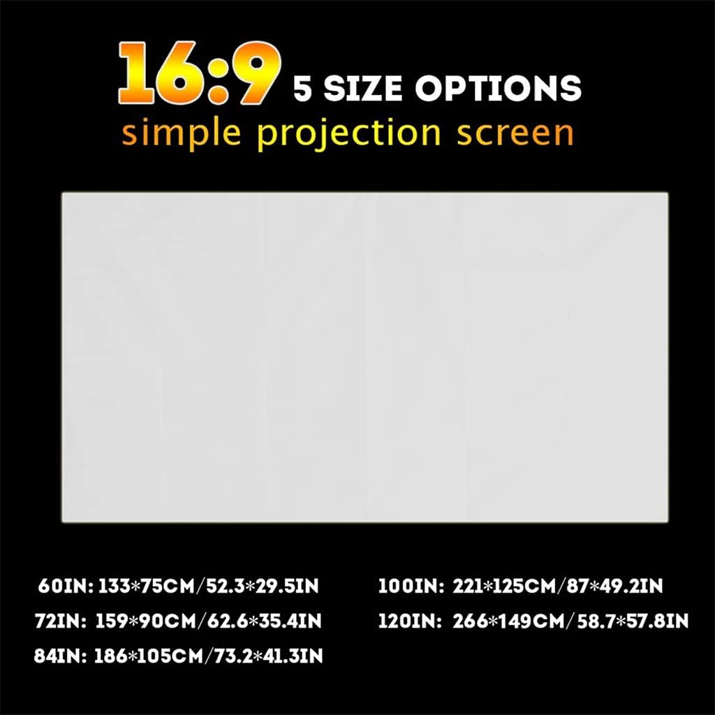 Large 16:9 Foldable Design Home Projection Screen Film Theater Outdoor 120 inch Movie Video for Projector