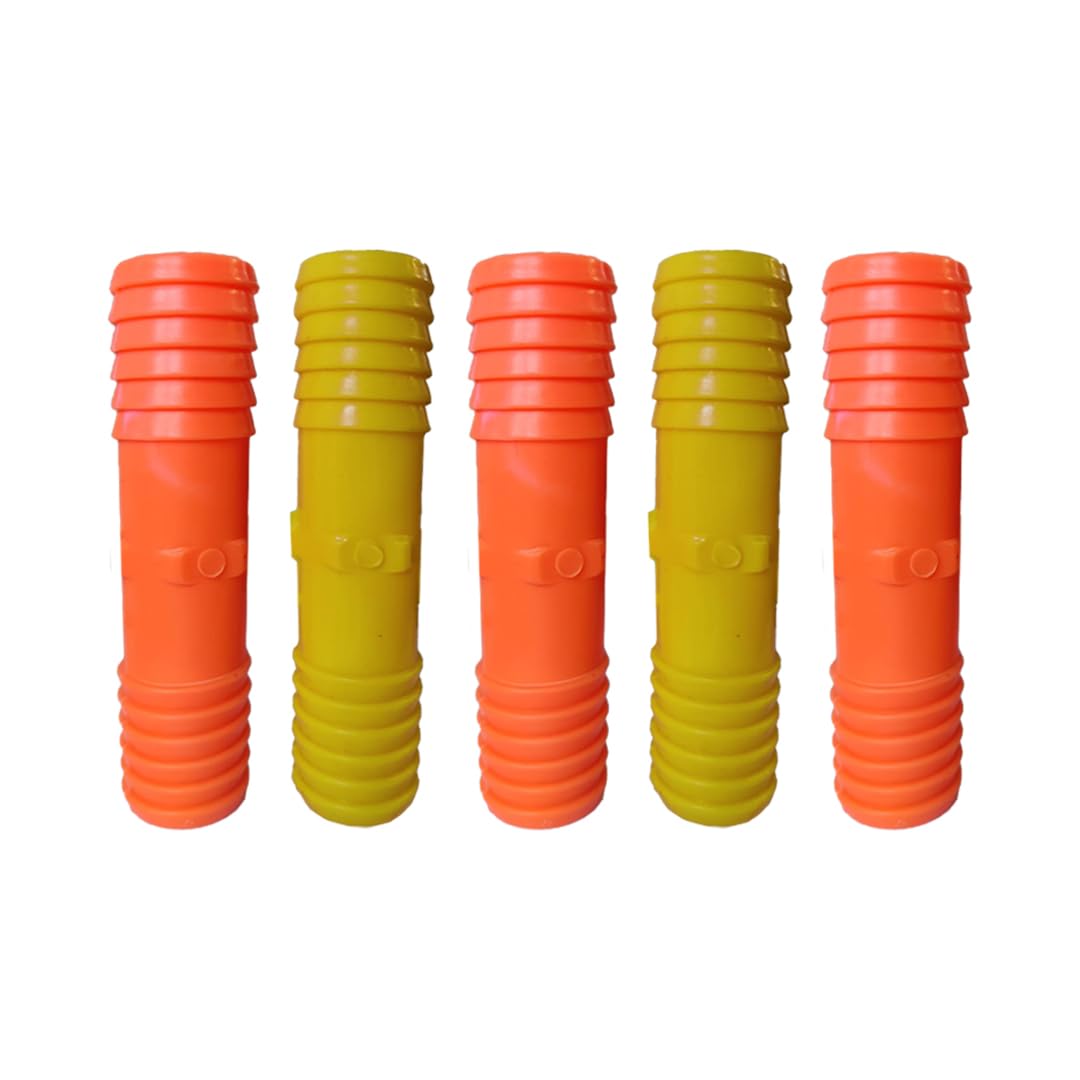 B K JAGAN & CO PVC Garden Pipe Hose Connector 5 Piece Box, PVC Garden Pipe Hose Connector, PVC Pipe Connector, PVC Pipe Nipple,PVC Pipe Joiner, Gardening Accessories, Hose Connector (1 Inch)