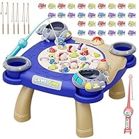 Bearbao Magnetic Fishing Game for Kids Toddlers 3-8 Years Old, 47-Piece Fishing Toy Set, Fun Fishing Board Game, for 3-8 Year Old Boys Girls