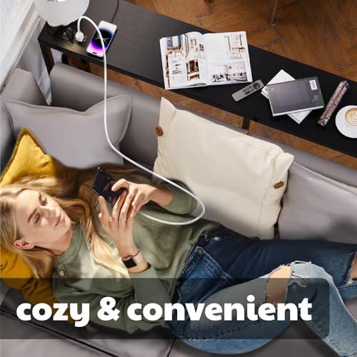 Image of Aquzee Console Table with 2 Power Outlet and 2 USB Ports, 70.9 inch L x 11.8 inch W x 31.5 inch H Steel Frame Narrow Behind Couch Sofa Table, Extra Long Black Entryway Table