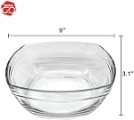 One Stop & Go 1.25 Qt Stackable Square Mixing Bowl Set of 3 – Durable, Non-Slip & Space-Saving Design – Perfect for Serving, Mixing & Prepping – BPA-Free & Dishwasher Safe