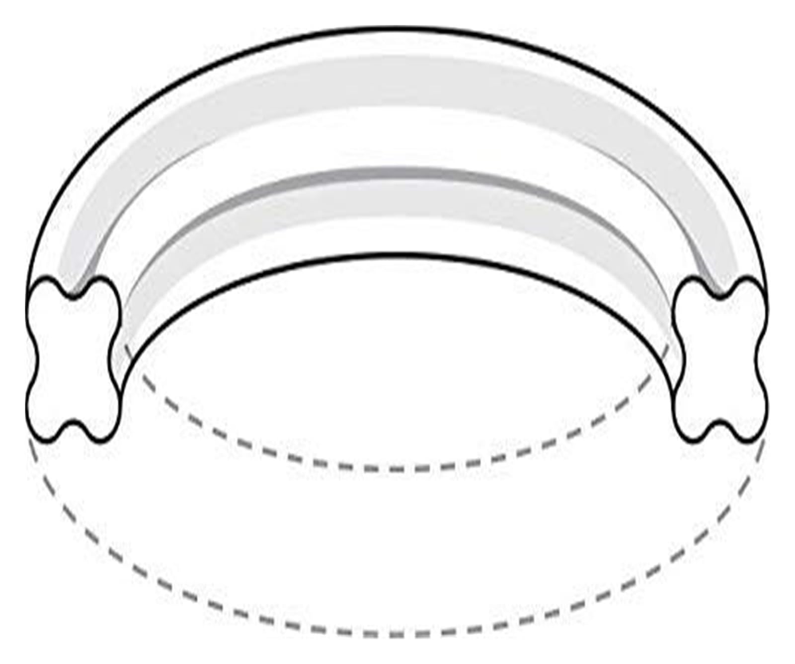 Joint torique, duromètre 75A, noir, profil X, Dash 213, section transversale de 0,139 po, diamètre intérieur de 0,921 po, diamètre extérieur de 1,199 po, paquet de 5, FKM, fluoroélastomère,Matériau F