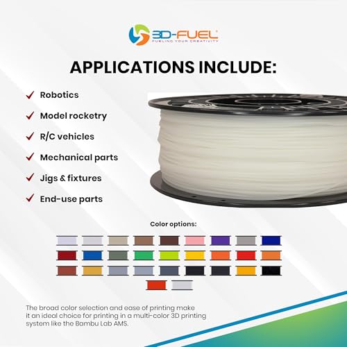 Image of 3D-Fuel Tough Pro PCTG Filament for Printing, Better Than PETG Filament, Made in The USA, Dimensional Accuracy + /- 0.02 mm, 1.75mm, 1 kg Spool, Glow in The Dark