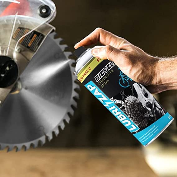 Image of Shadow Securitronics LUBRIZAP Bicycle Chain Clean Spray Lubricant for Improve Chain Life and Performance | High Performance of Grease Cleaning for All Bicycle (225 ml)