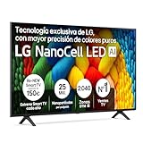 LG 55NANO80A6B - TV 55', 4K NanoCell, Smart TV, LED IA, WebOS 25, Procesador Potente e Inteligente, Super Upscaling,...