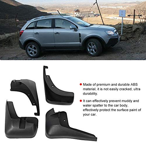 Qiilu 4 pezzi/set paraspruzzi, parafango nero per