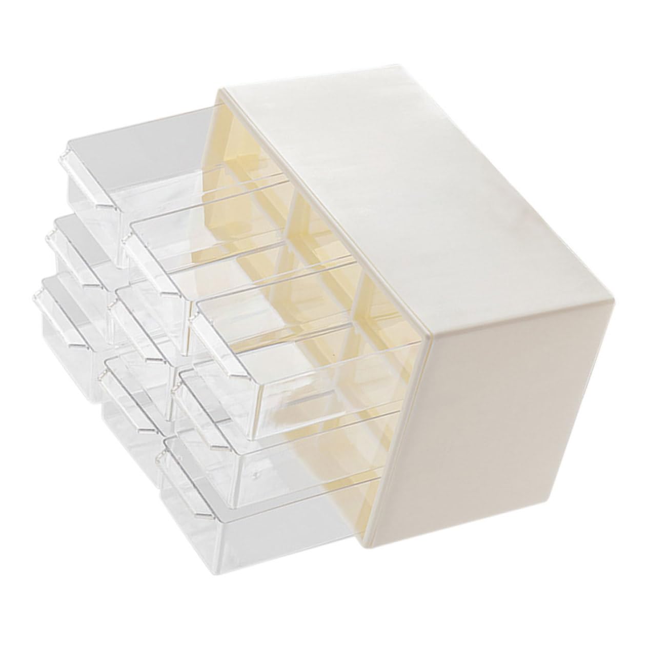 Boîte de rangement plastique blanche de grande capacité pour l'organisation de bureau