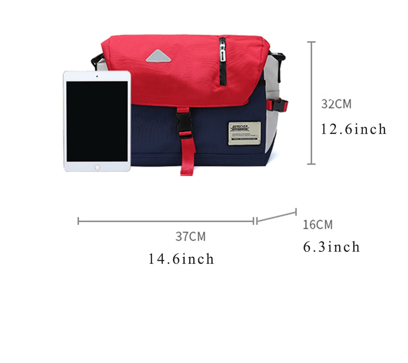 raenzhen-10 Classic Messenger Bag-Durable,Water-Resistant Small Messenger Laptop Bag for Men Women Crossbody Bike Satchel Message (Red)