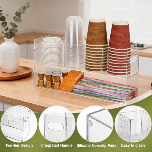 30% Off MYITYARD 2-Tier Clear Acrylic Coffee Cup Organizer - Image 3