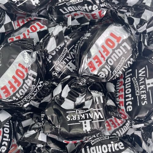 Walkers Nonsuch Liquorice Toffee 250g Bag Resealable Pouch Toffees Sweets