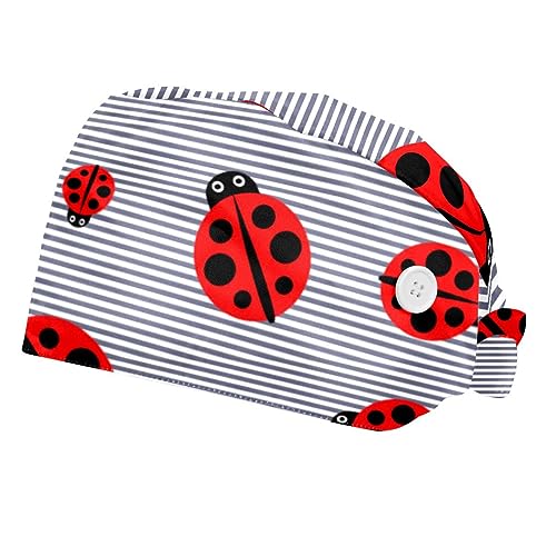 Casquettes de travail contre la sueur, chapeaux ajustables VERED motif coccinelle