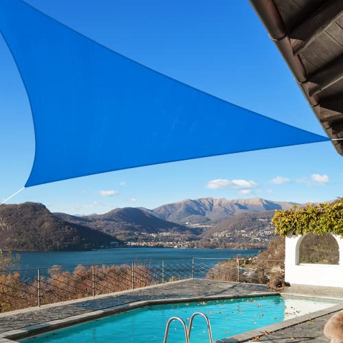 Image of KANAGAWA 12'x12'x12' Sun Shade Sail Blue Curved Triangle