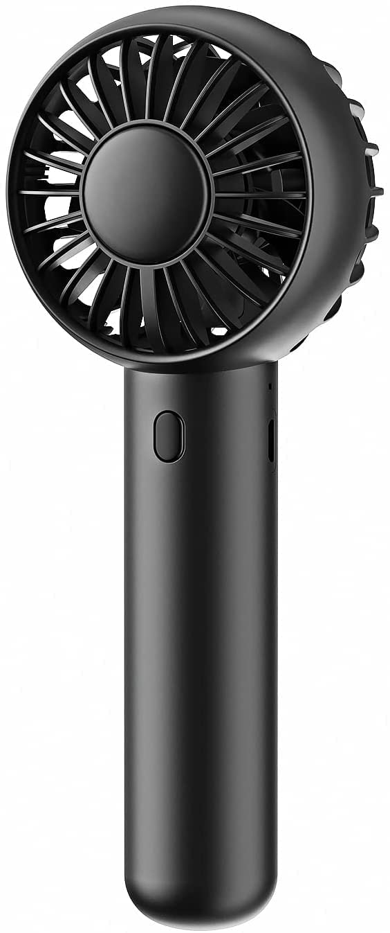 SaawaraKarts® Mini Portable Fan, Powerful Hand Fan Dual Motors Personal Small Handheld Fan with Base,Cute Design 3 Speed Lightweight Makeup USB Rechargeable Fan Women, Men, Indoor, Outdoor (Black) (B0D1SKCCX2) Amazon Price History, Amazon Price Tracker