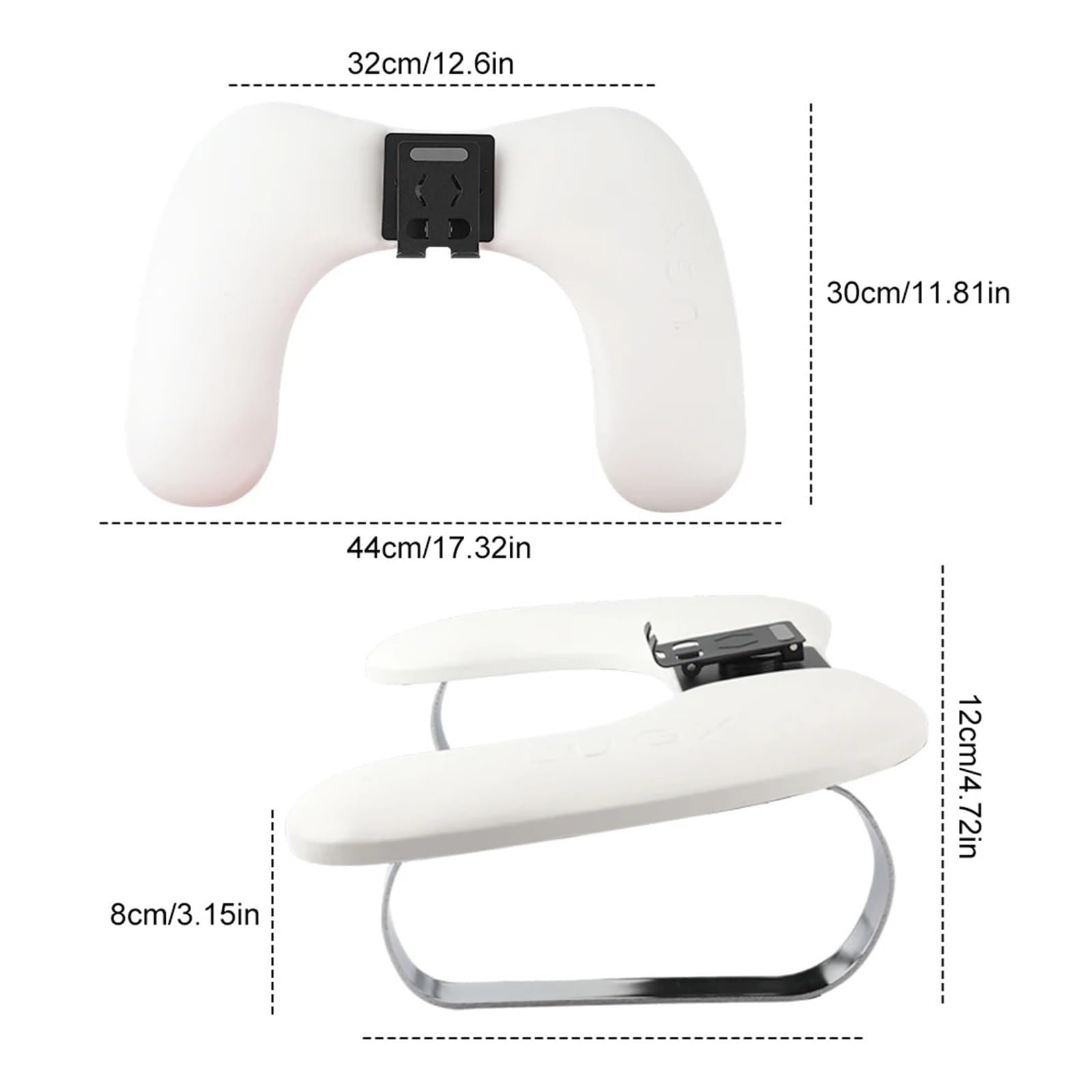 Cuscino poggiabraccia per manicure, Nail Armrest with Phone Holder, Leather, Multicolor, for Salon(Black)