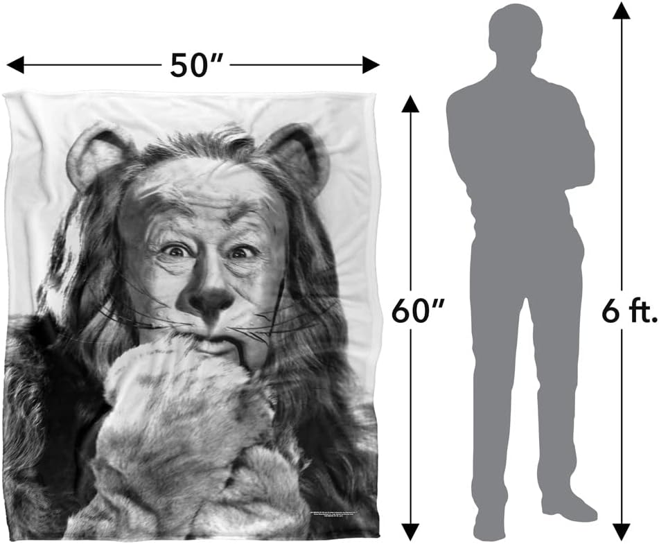 The Wizard of Oz Stanley Desantis Vintage Lion Silky Touch Super Soft Throw Blanket 50" x 60"