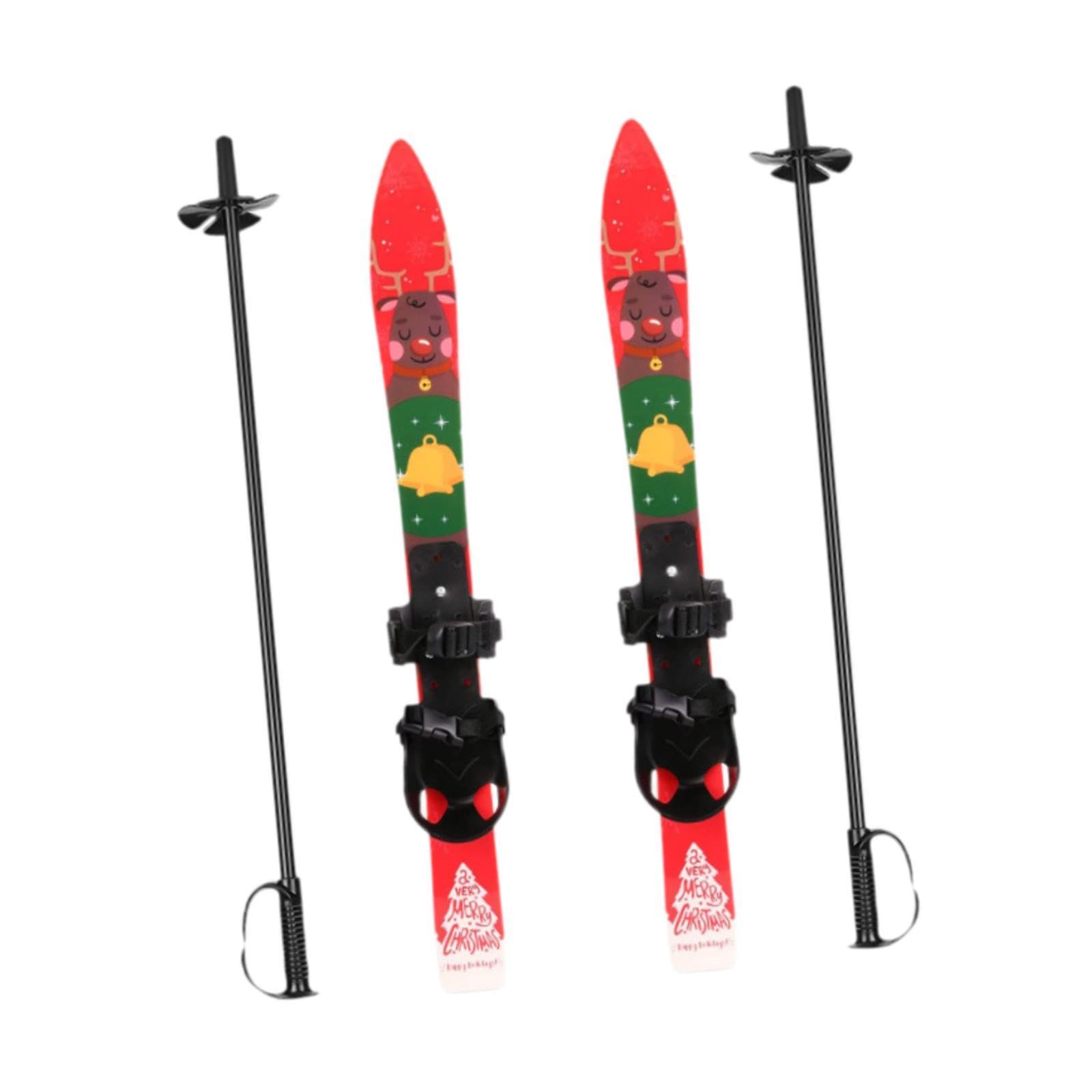 Skiboards Snowblades et bâtons Planches de Ski pour Enfants avec Fixations universelles Garçons Filles Snowboard Snow Short Skis