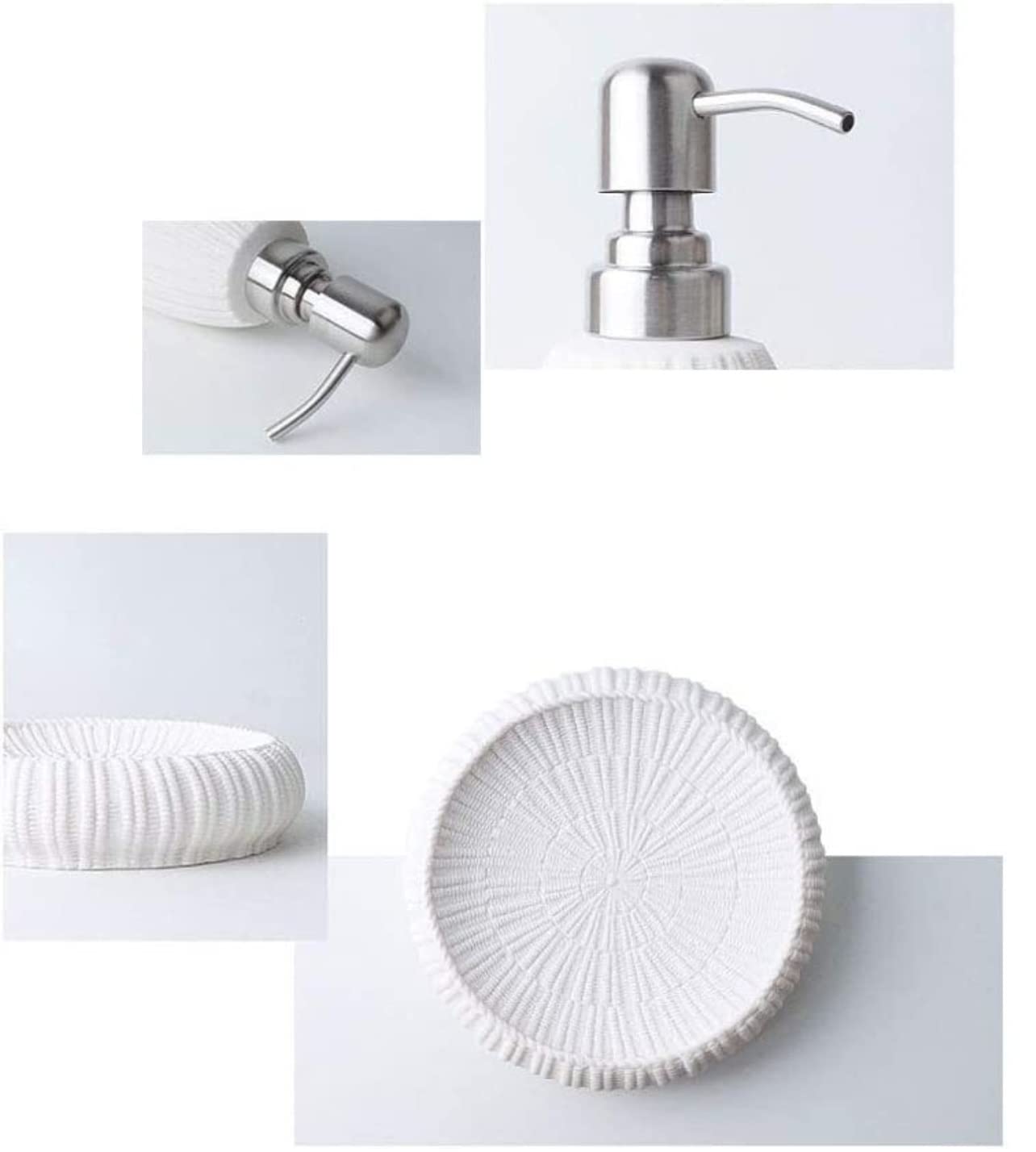 Juego de Accesorios de baño, Conjunto De Accesorios De Baño Conjunto De Baño Con Efecto De Piedra Conjunto De Baño De 4 Piezas Para Regalo De Inauguración De La Casa Decoración Moderna de baño(Pink)