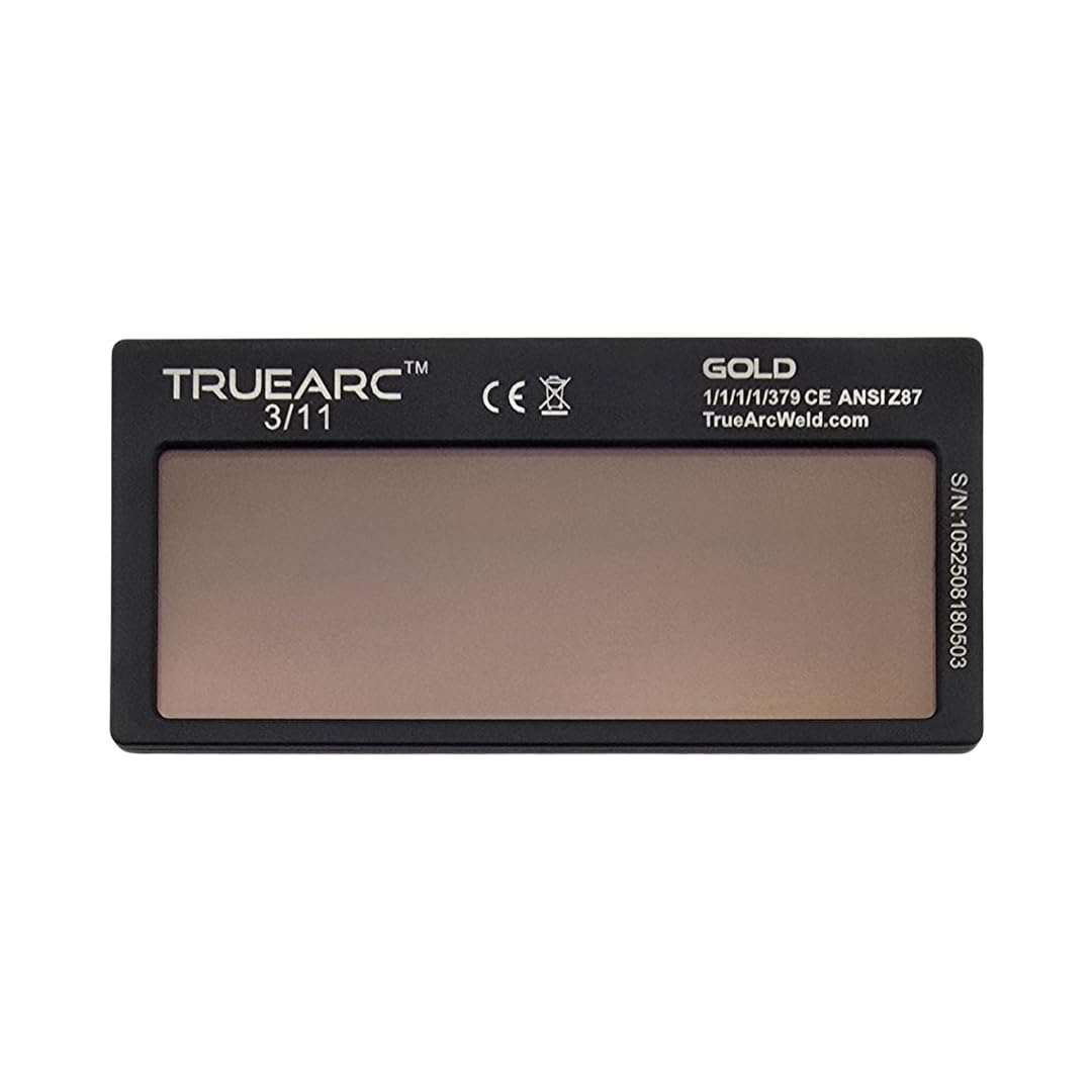 Lente de soldadura HD de oscurecimiento automático dorada, accesorios de repuesto para casco de soldadura con filtro de color verdadero, se adapta a la mayoría de campanas de soldadura de 2 x