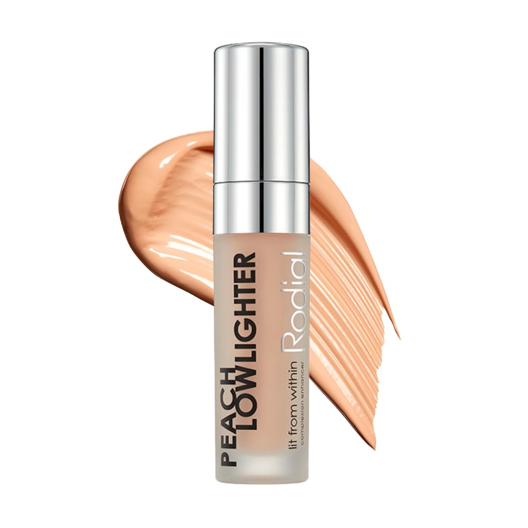 Rodial Peach Lowlighter 5.5ml - Hydrating Concealer & Under Eye Brightener with Caffeine & Hyaluronic Acid - Non-Shimmer Colour Corrector & Highlighter Makeup for Deeper Skin Tones