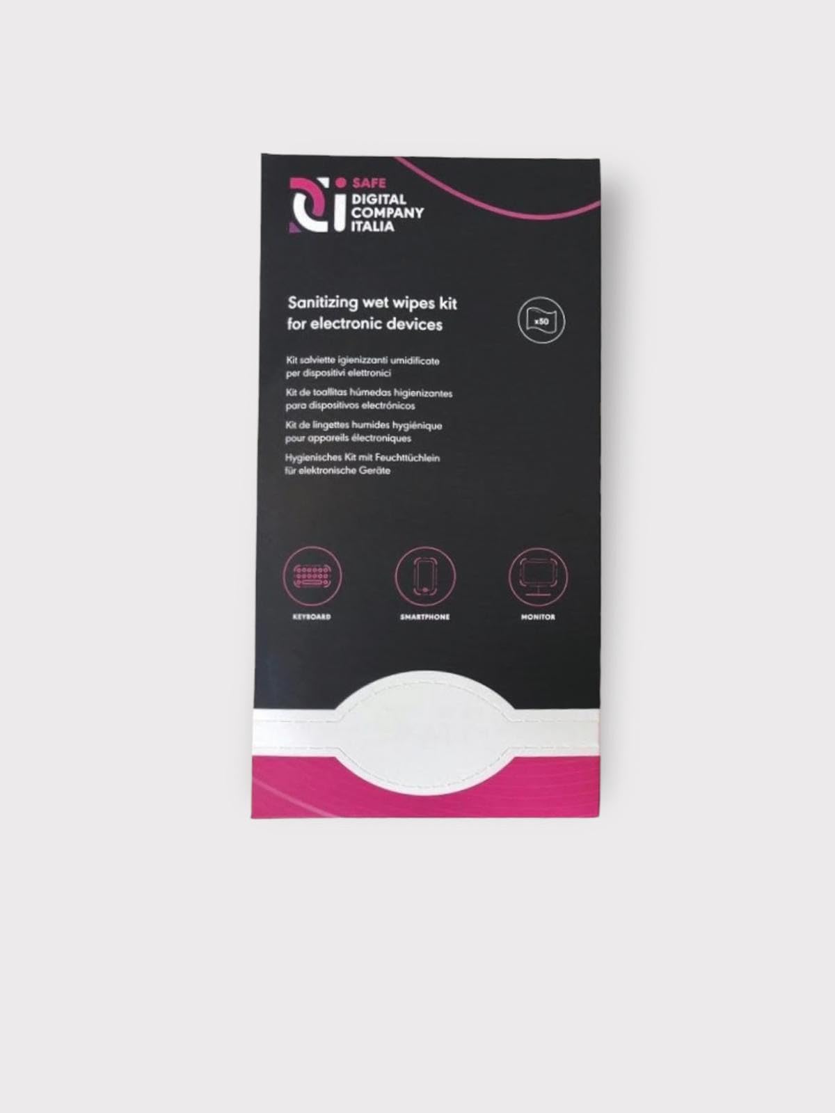 DCI Safe,150 pezzi, Salviette igienizzanti e detergenti monodose per Computer, Monitor, Smartphone, TV, tastiere,mouse, iPad, schermo auto, accessori elettronici, telecomandi, controller,scrivanie