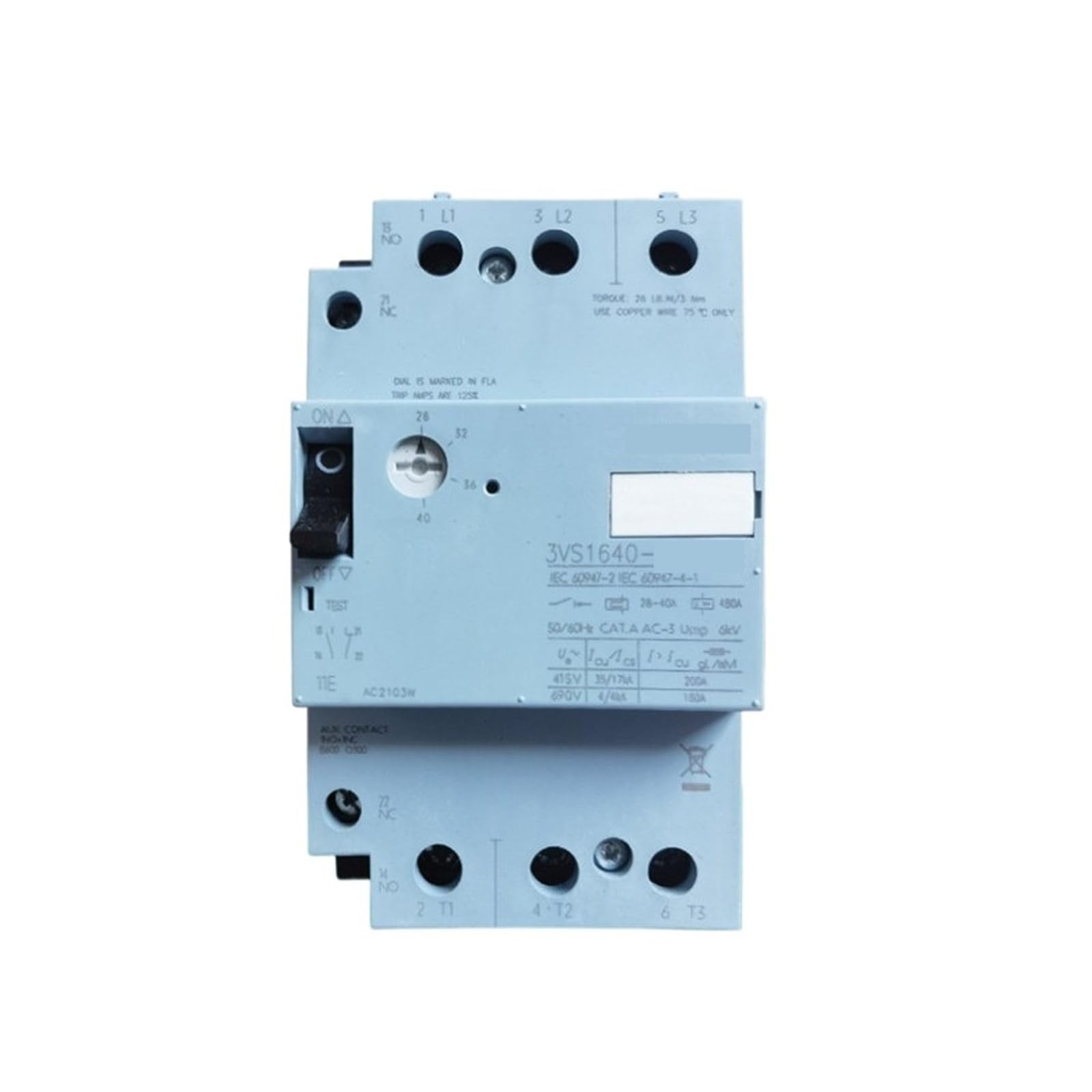 Disyuntor protector 3VS1640-1MP00 MQ00 MR00 MN00 de 16-25A 4