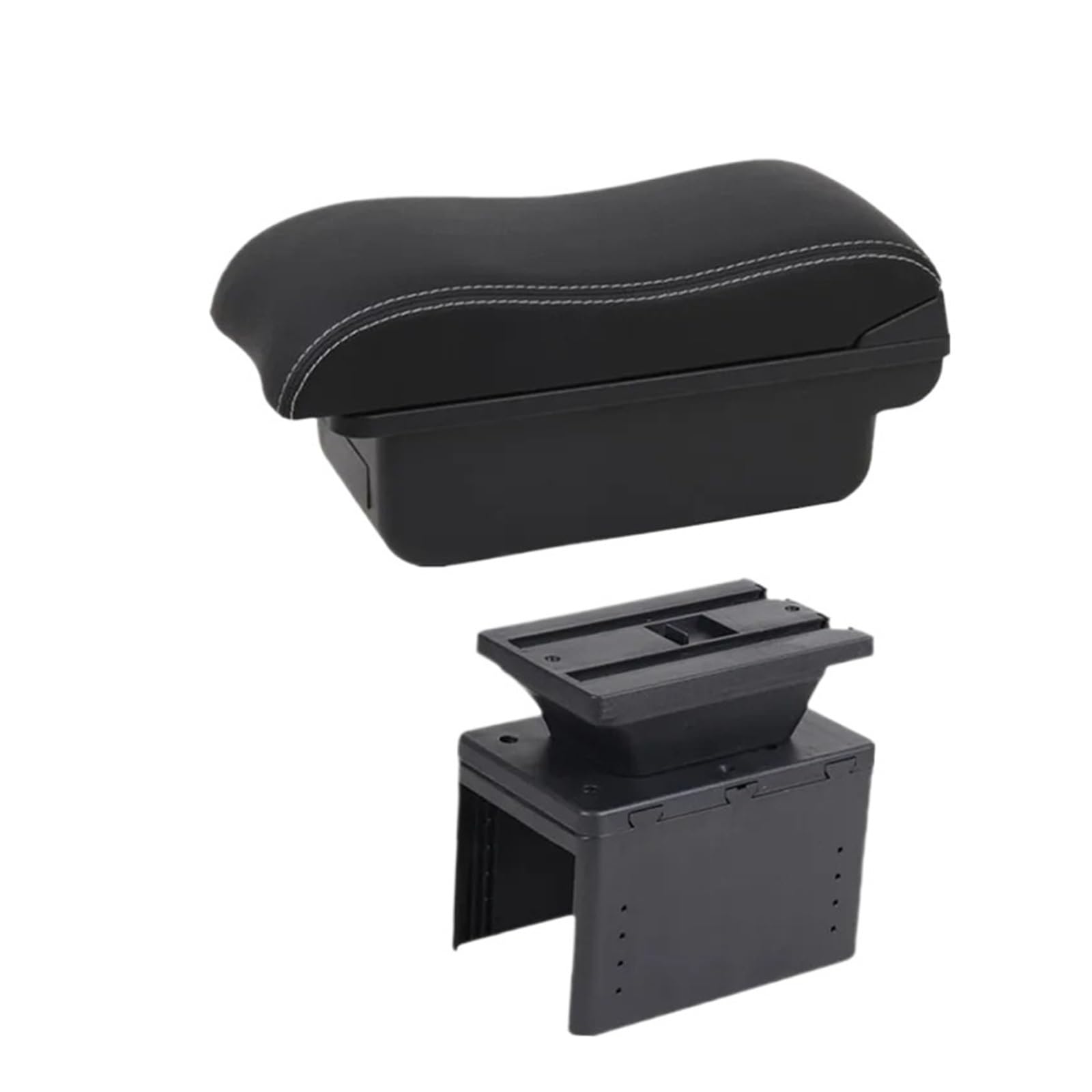 Ggwqoops Car Armrests For Focus For C-max Car Armrest Box Central Storage Interior Retrofit With USB Accessories Armrest Box(A2 white line No USB)