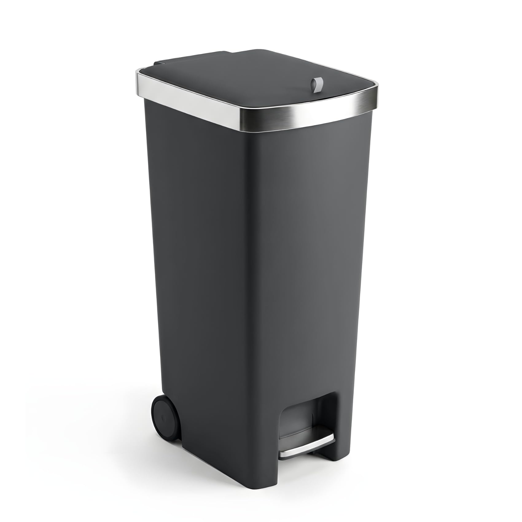 WUITOKI Poubelle de cuisine à pédale 50 l, anthracite, anti-odeur