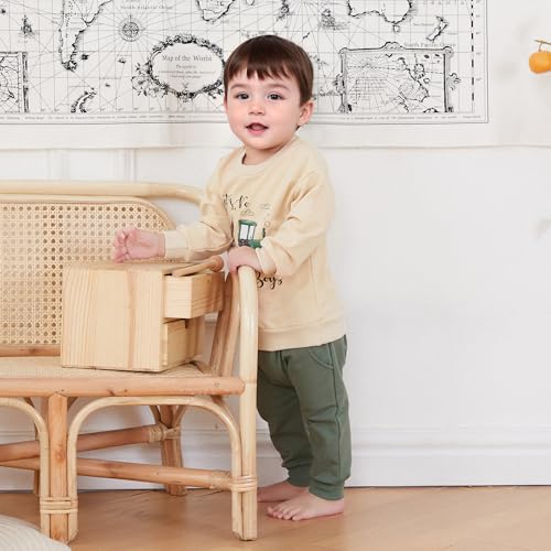 Toddler Baby Boy Clothes Fall Winter Outfit Long Sleeve Tractor Letter Sweatshirts Pant Infant Baby Farm Clothes3