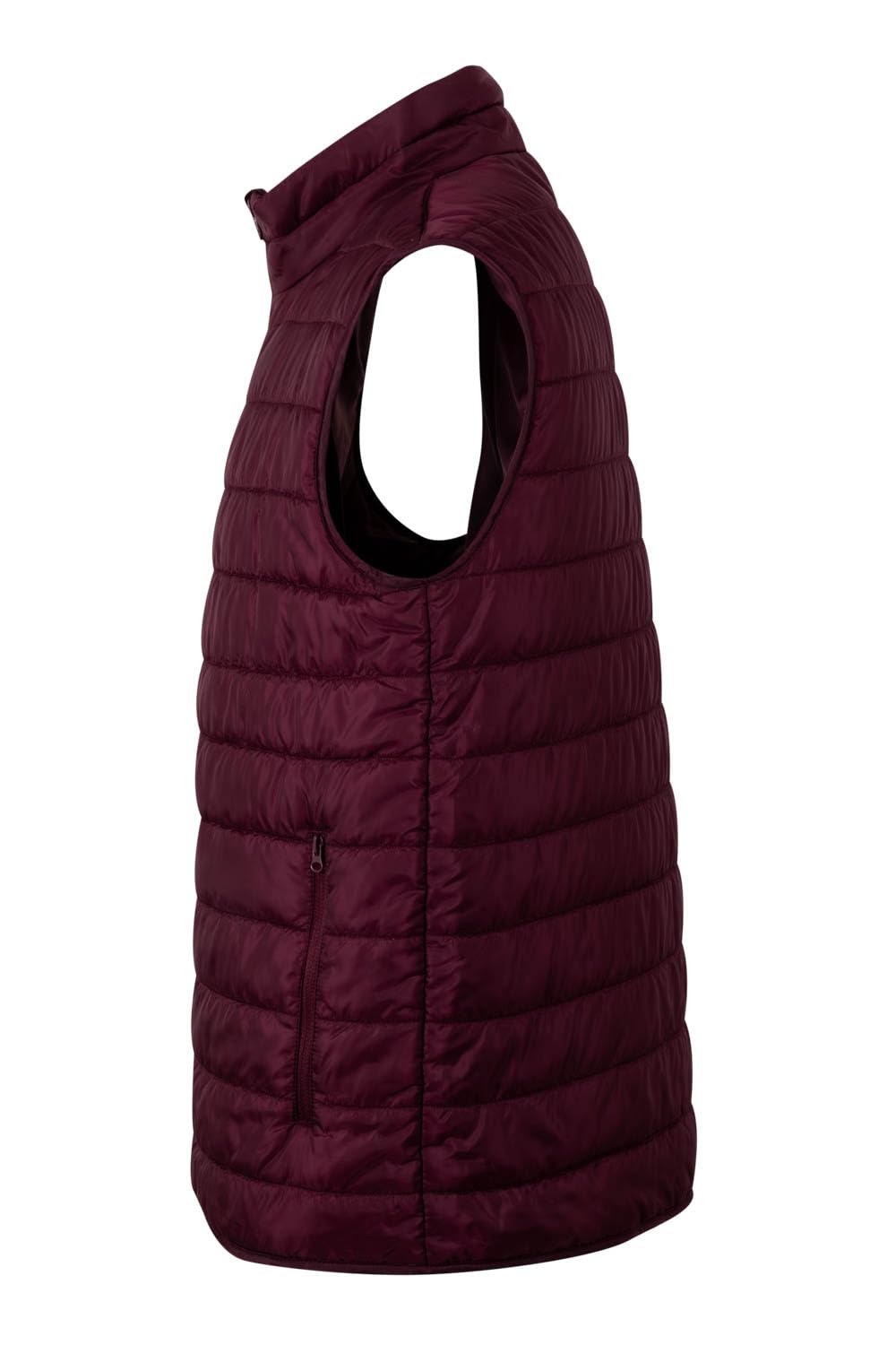 Mukua Melton; Chaleco Unisex Acolchado Ligero; Color Wine; Talla L