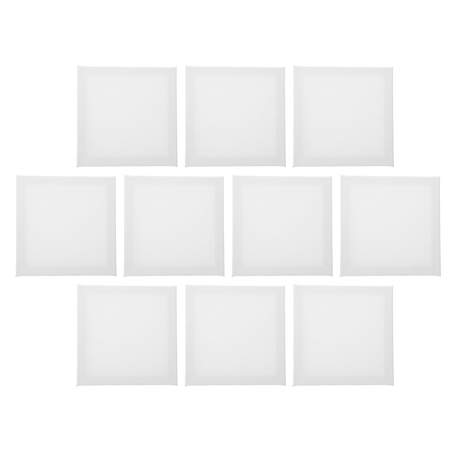 Tofficu Lot de 10 Toiles à Peindre 20x20 Cm Toile Vierge en Coton 100% Cadre en Bois Intégré Supports pour Peinture Acrylique et Huile Fournitures Artistiques pour Ateliers et Garçon