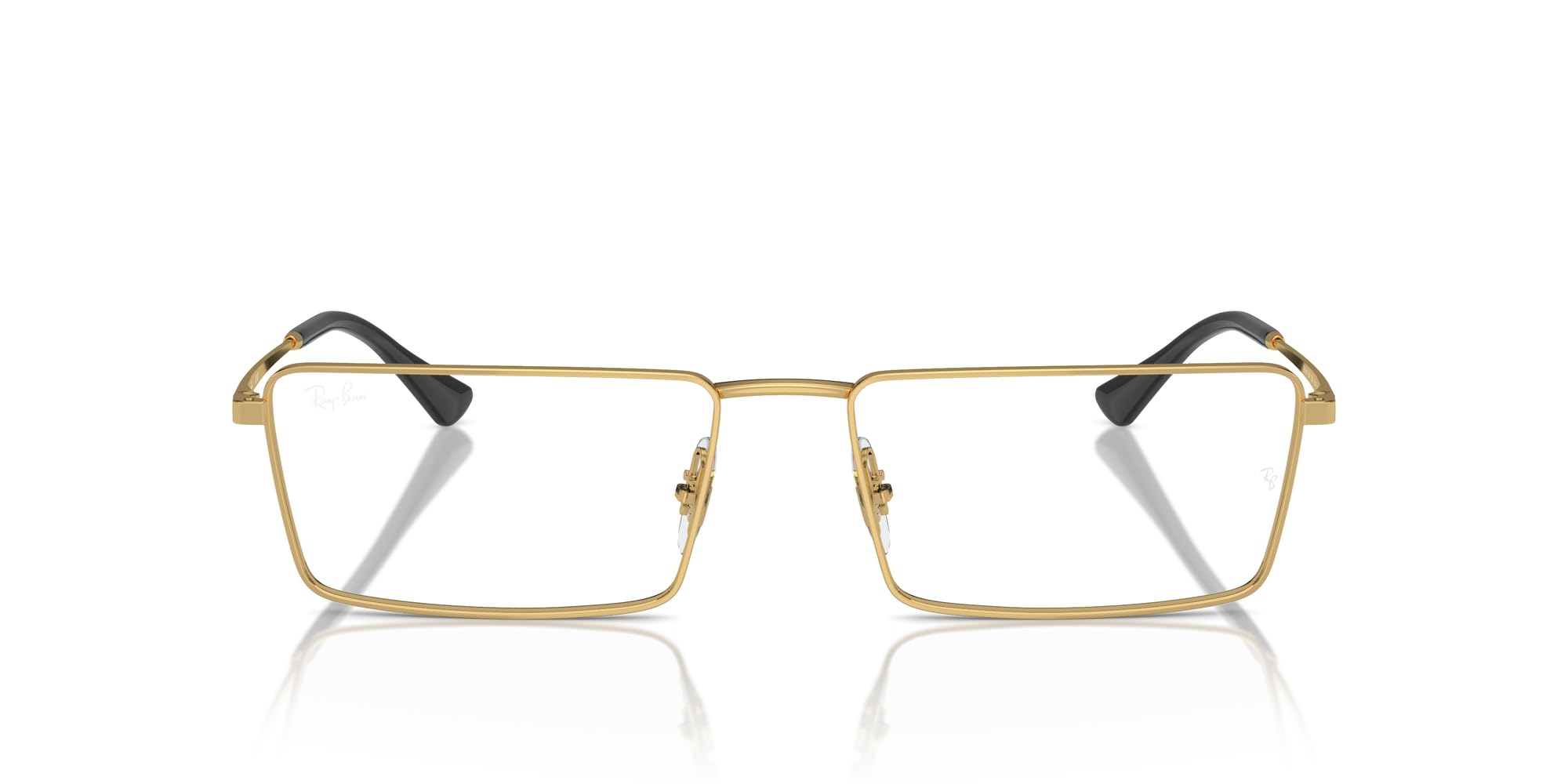 Ray-Ban Rx6541 Emy prostokątne oprawki na okulary na receptę, Obiektyw złoty/demo, 58 mm