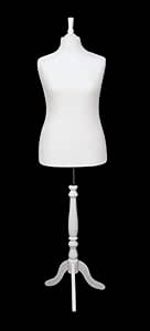 Exclusive White Female Bust On White Tripod Base| Free Delivery On All - View #3