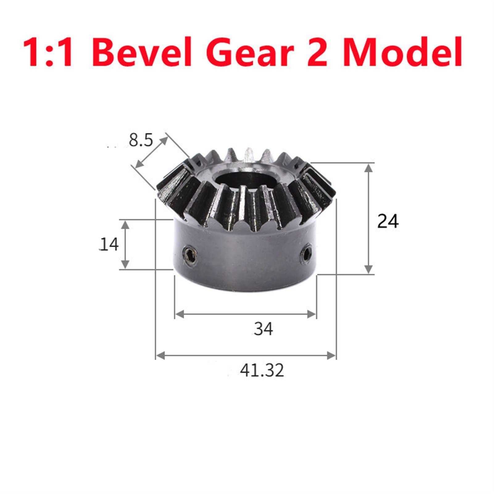 VORNEL rondsel spiraal 2 stuks 1 module 20 tanden metalen paraplu versnelling spiraal kegeltandwiel 1M 20T spiraalvormig tandwiel 6 mm 8 mm boring 45 stalen kegeltandwiel verstekworm (kleur: 6,35 mm