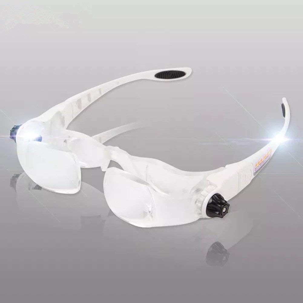 asdchZen Magnifiers Head Magnifying Glass 4X Hd Lens Hands Magnifier Old Man For Newspaper Mobile Phcomputer Maintenance Clock Stamp Coin Identification