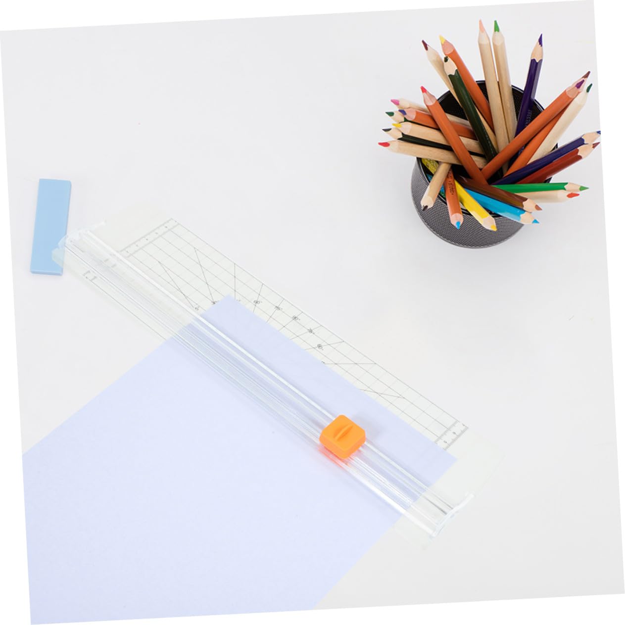 2 Pezzi Taglierina Carta Portatile Mini Cutter per Scrapbooking e Progetti Creativi Lama Design Sicuro e Leggero per Studenti e Principianti