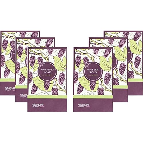 Mulberry Road Scented Sachets Pack of 6, Spring and Summer – Long-Lasting Scented Bags, Home Fragrance, Air Freshener & Deodorizer for Closet, Room, Drawer, or Cars, Made in USA