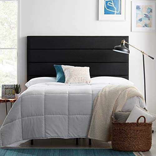 Lucid Modern Upholstered Horizontal Tufted Headboard, Twin/Twin Xl, Black #TOP4