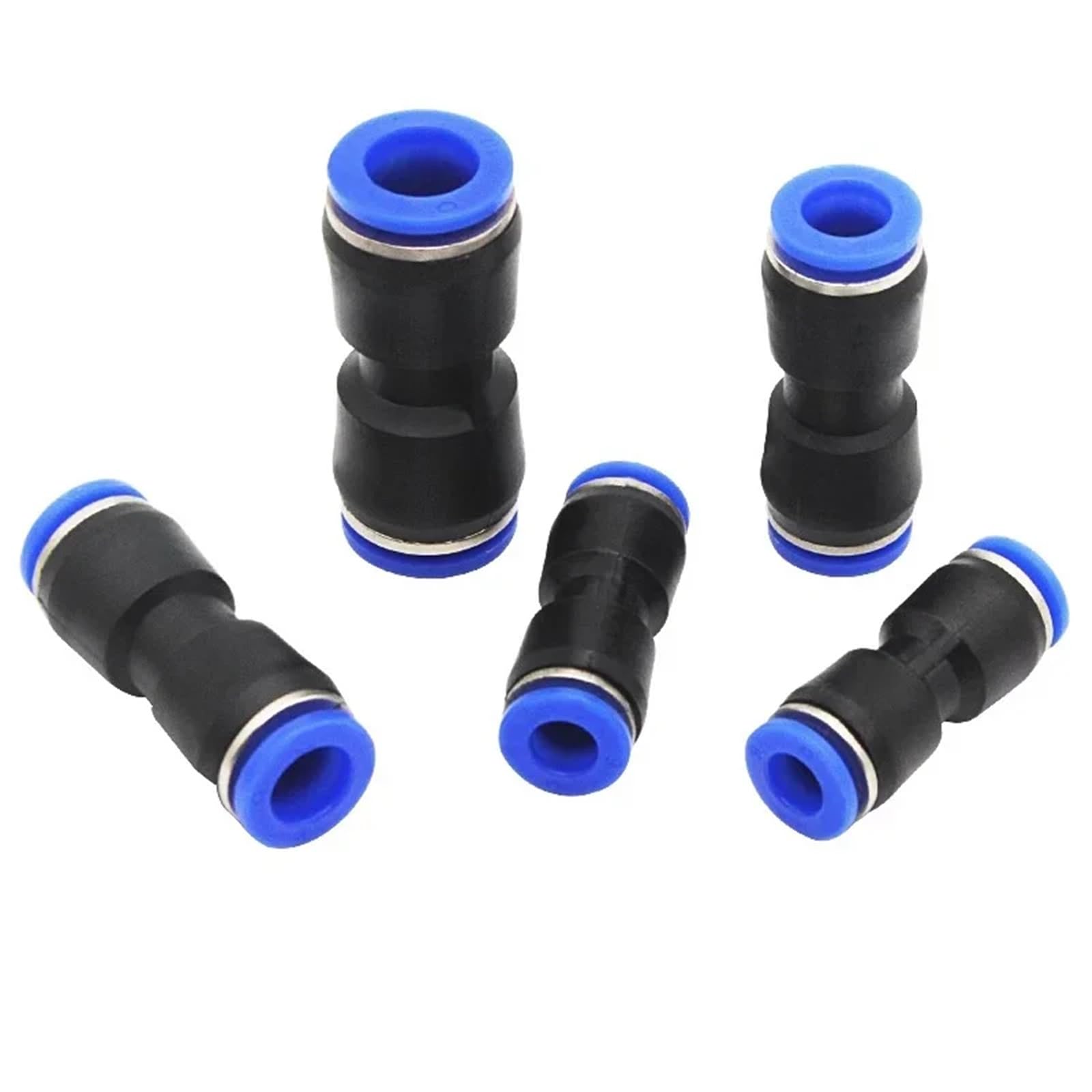 100 conectores neumáticos rápidos de PE, PU y PY de 4, 6, 8, 10 y 12 mm. Conectores en T de 3 vías for mangueras y tubos de plástico.(14mm(100pcs),PW)