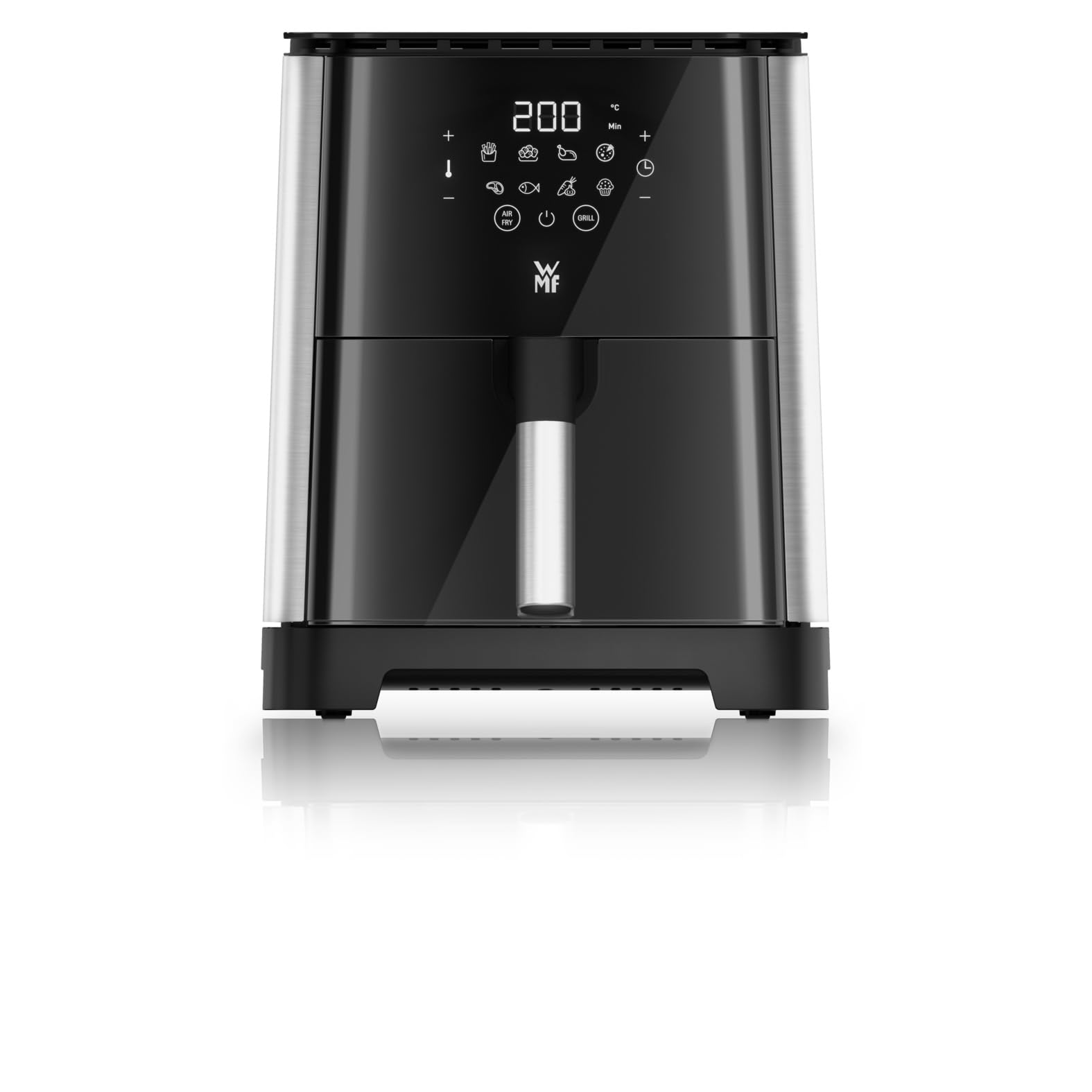 WMF Multi Taste Heißluftfritteuse, Airfryer, 1550 W, 4,6l für 2-4 Personen, gesundes Frittieren, Dörren, Grillen, Heissluftfriteuse mit 8 Programmen, 4,6 LIter Air Fryer, schwarz