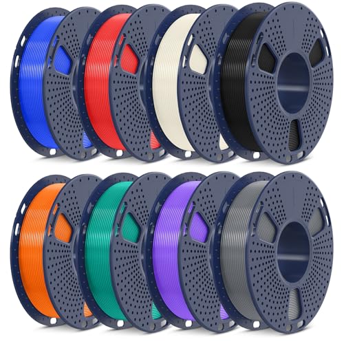 SUNLU 8 Packs ASA Filament 1.75mm, UV/Rain/Heat Resistant
